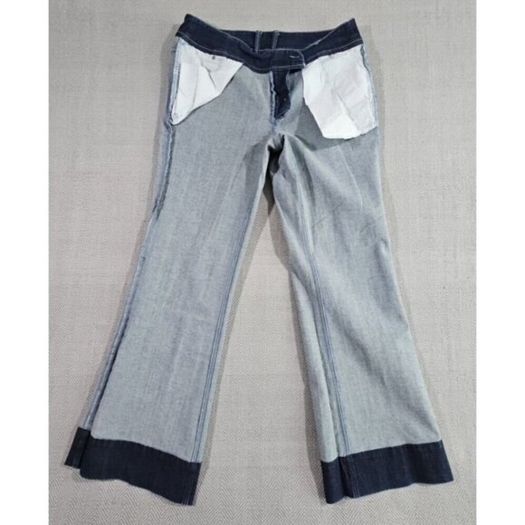 New York & Company Jeans Women's Size 12 (W36 L30) Flare Leg Dark Wash Boho Y2K - Picture 5 of 16